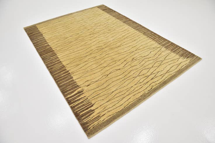 Detail image of 5' 8 x 7' 8 Hand Knotted Kashkuli Gabbeh Wool Rug