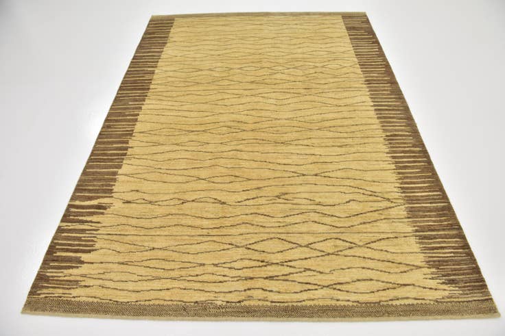 Detail image of 5' 8 x 7' 8 Hand Knotted Kashkuli Gabbeh Wool Rug