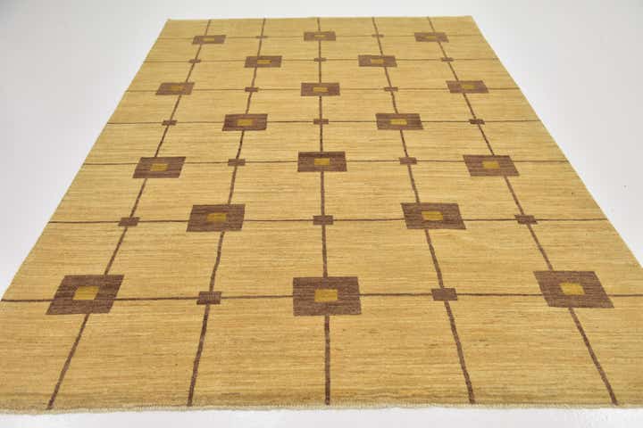 6' 7 x 9' 5 Hand Knotted Kashkuli Gabbeh Wool Rug