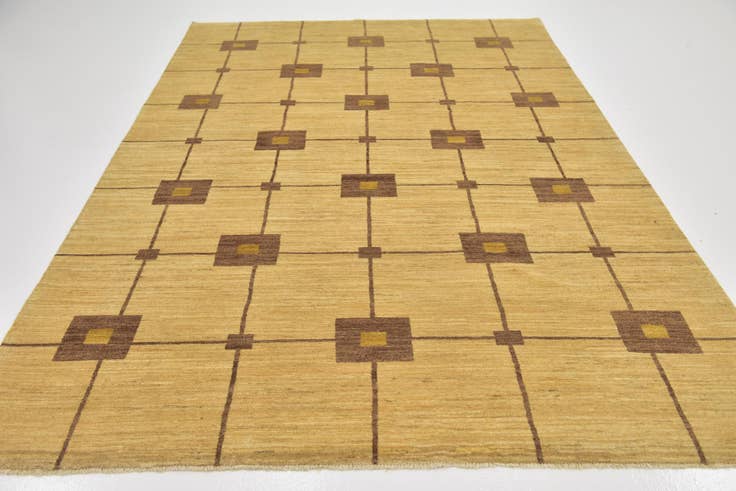 Detail image of 6' 7 x 9' 5 Hand Knotted Kashkuli Gabbeh Wool Rug