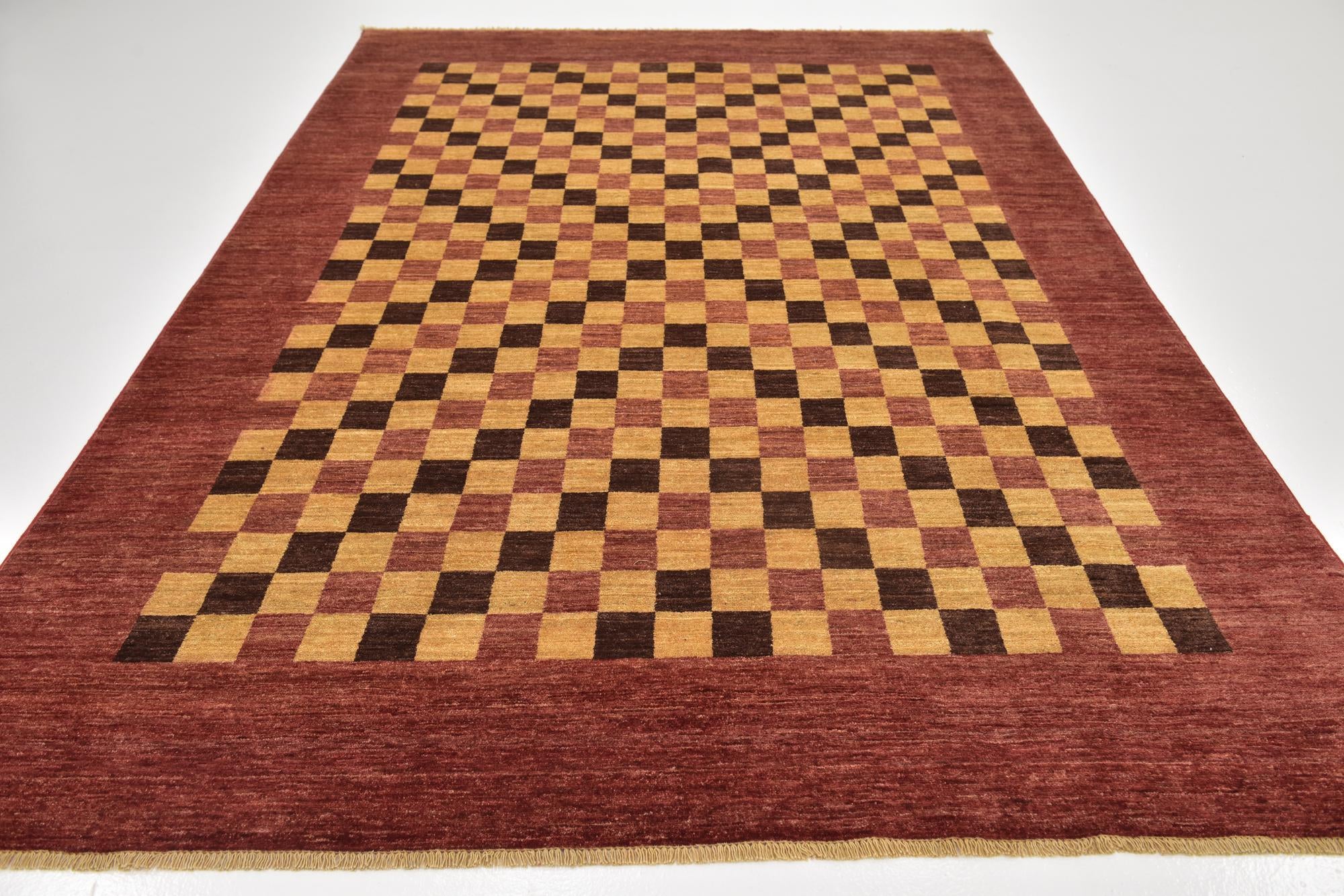 6' 8 x 9' 9 Hand Knotted Kashkuli Gabbeh Wool Rug