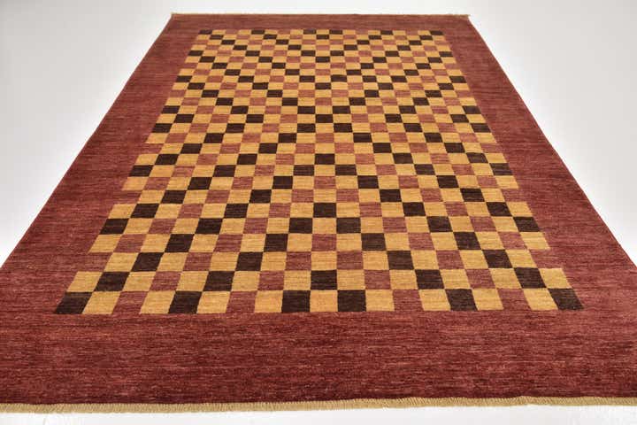 6' 8 x 9' 9 Hand Knotted Kashkuli Gabbeh Wool Rug