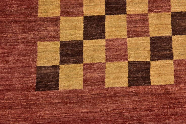 Detail image of 6' 8 x 9' 9 Hand Knotted Kashkuli Gabbeh Wool Rug