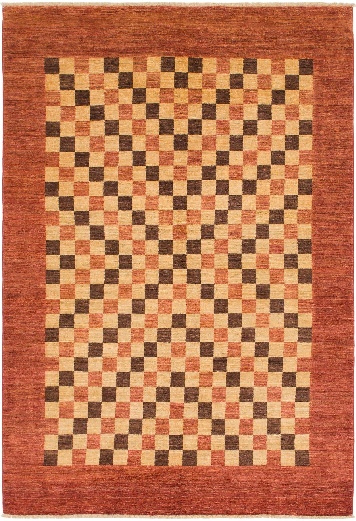 6' 8 x 9' 9 Hand Knotted Kashkuli Gabbeh Wool Rug