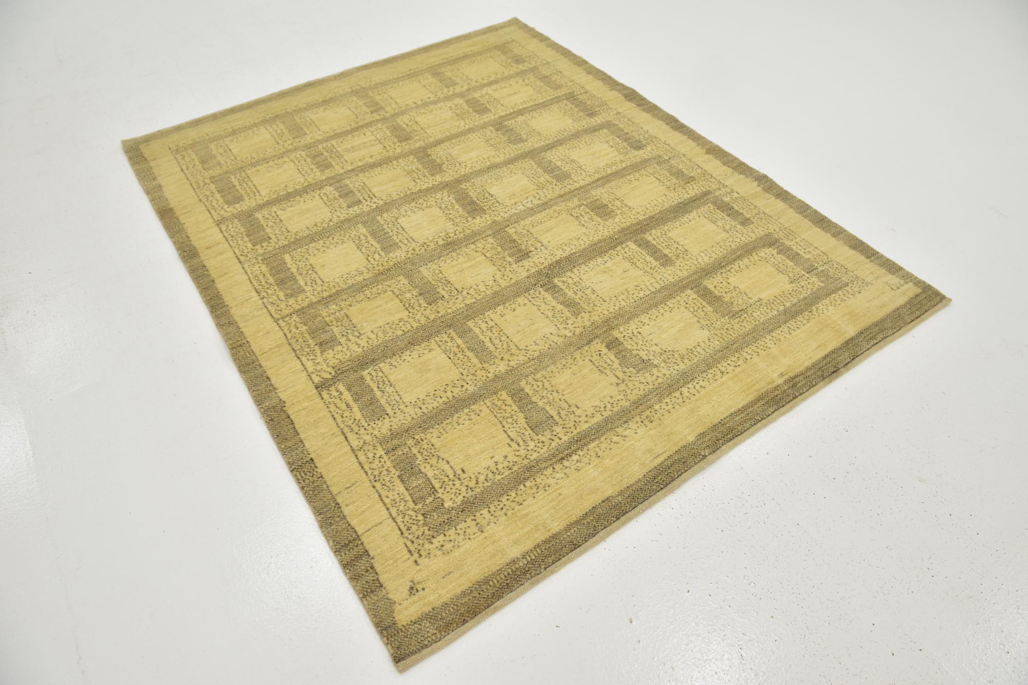 5' 2 x 6' 4 Hand Knotted Kashkuli Gabbeh Wool Rug