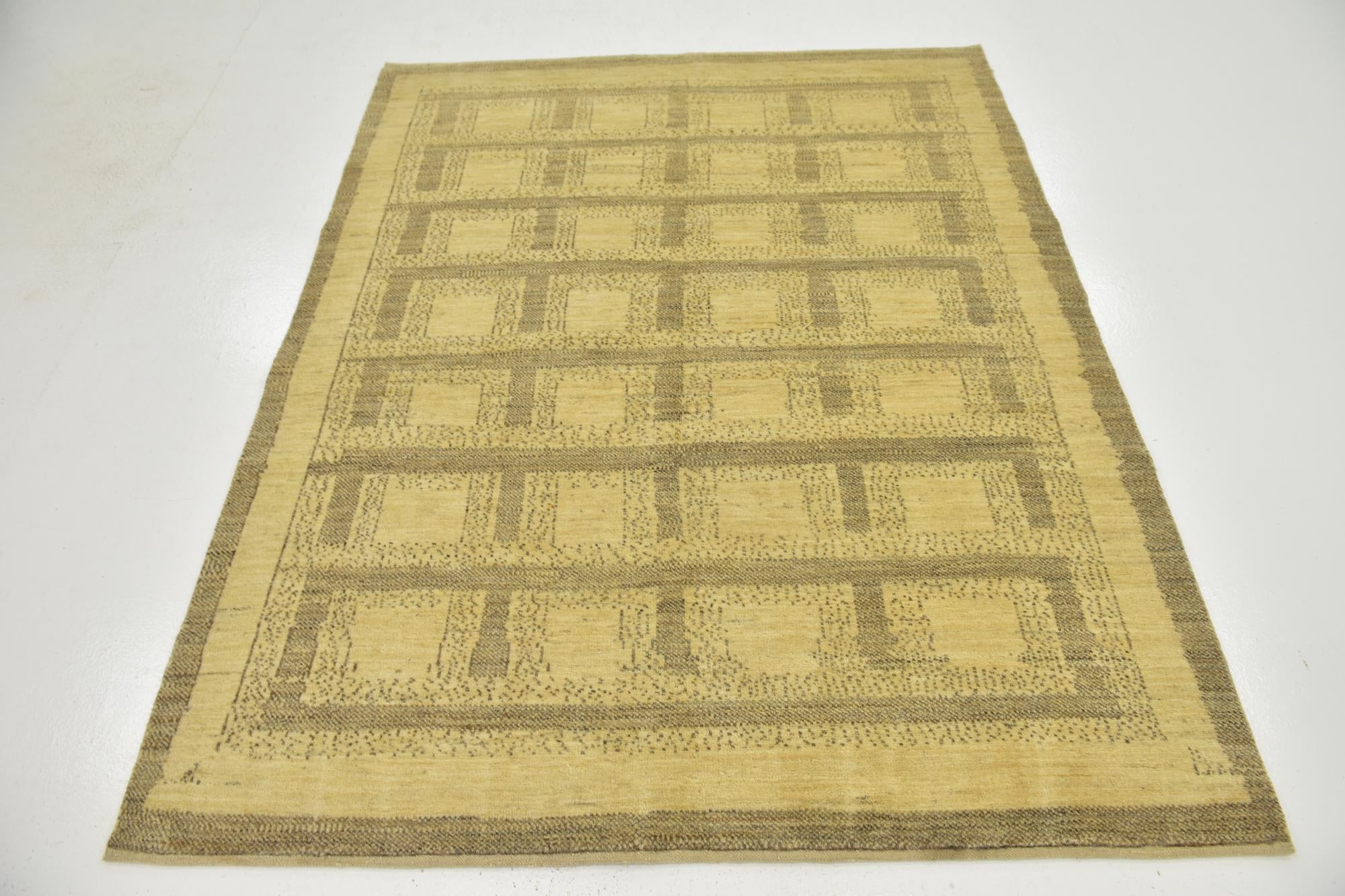 5' 2 x 6' 4 Hand Knotted Kashkuli Gabbeh Wool Rug