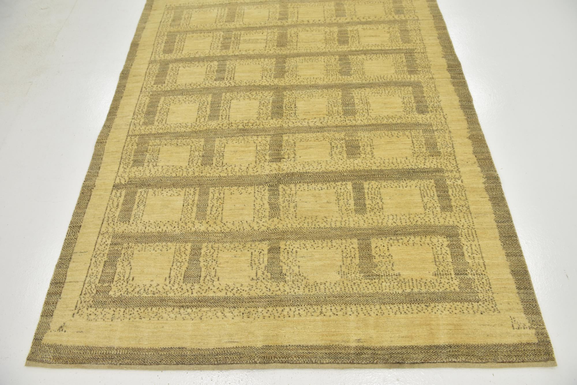 5' 2 x 6' 4 Hand Knotted Kashkuli Gabbeh Wool Rug