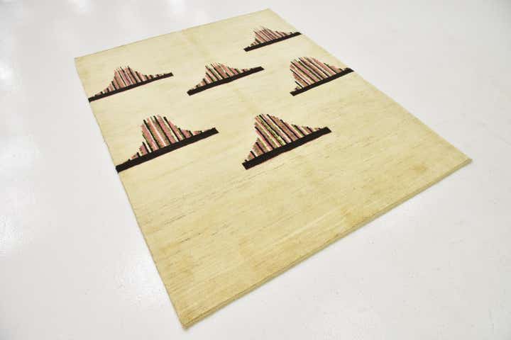 5' x 6' 6 Hand Knotted Kashkuli Gabbeh Wool Rug