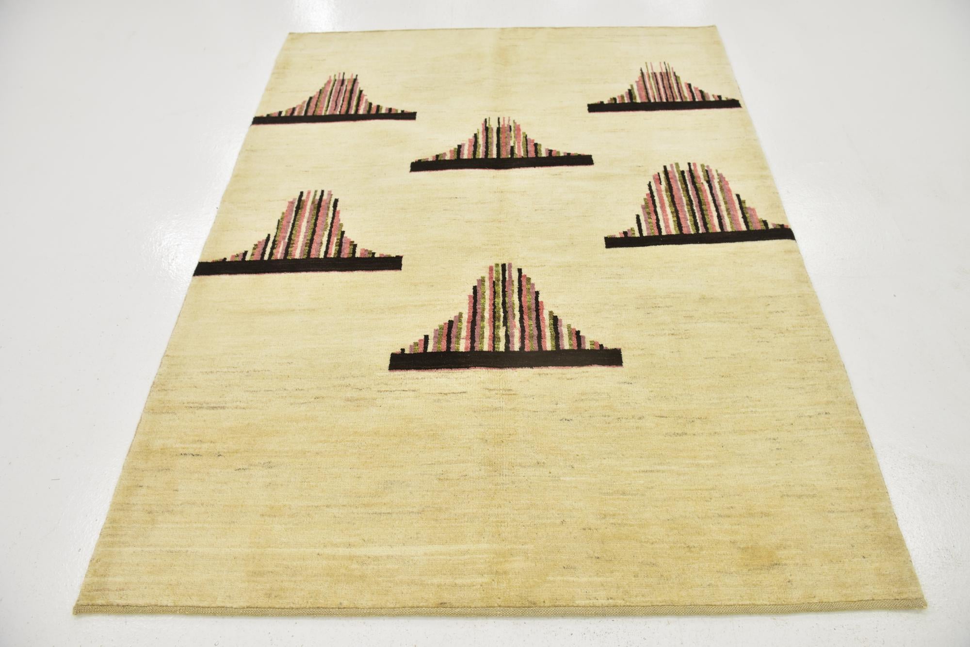 5' x 6' 6 Hand Knotted Kashkuli Gabbeh Wool Rug