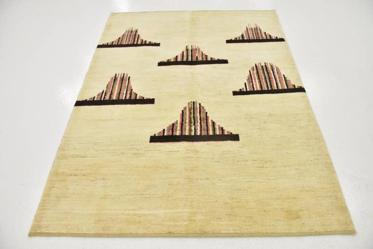 Detail image of 5' x 6' 6 Hand Knotted Kashkuli Gabbeh Wool Rug