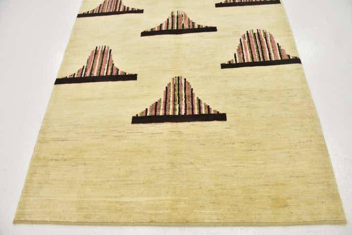 5' x 6' 6 Hand Knotted Kashkuli Gabbeh Wool Rug