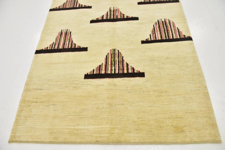 Detail image of 5' x 6' 6 Hand Knotted Kashkuli Gabbeh Wool Rug