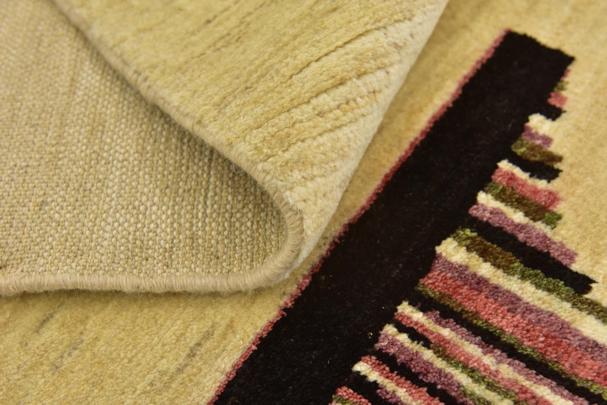 5' x 6' 6 Hand Knotted Kashkuli Gabbeh Wool Rug