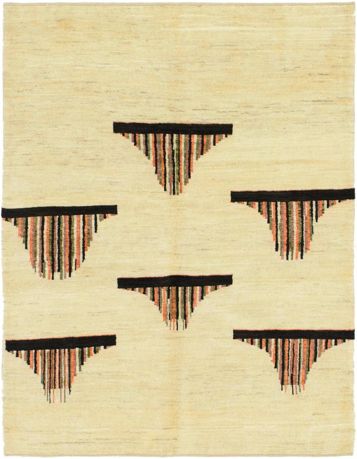 Detail image of 5' x 6' 6 Hand Knotted Kashkuli Gabbeh Wool Rug