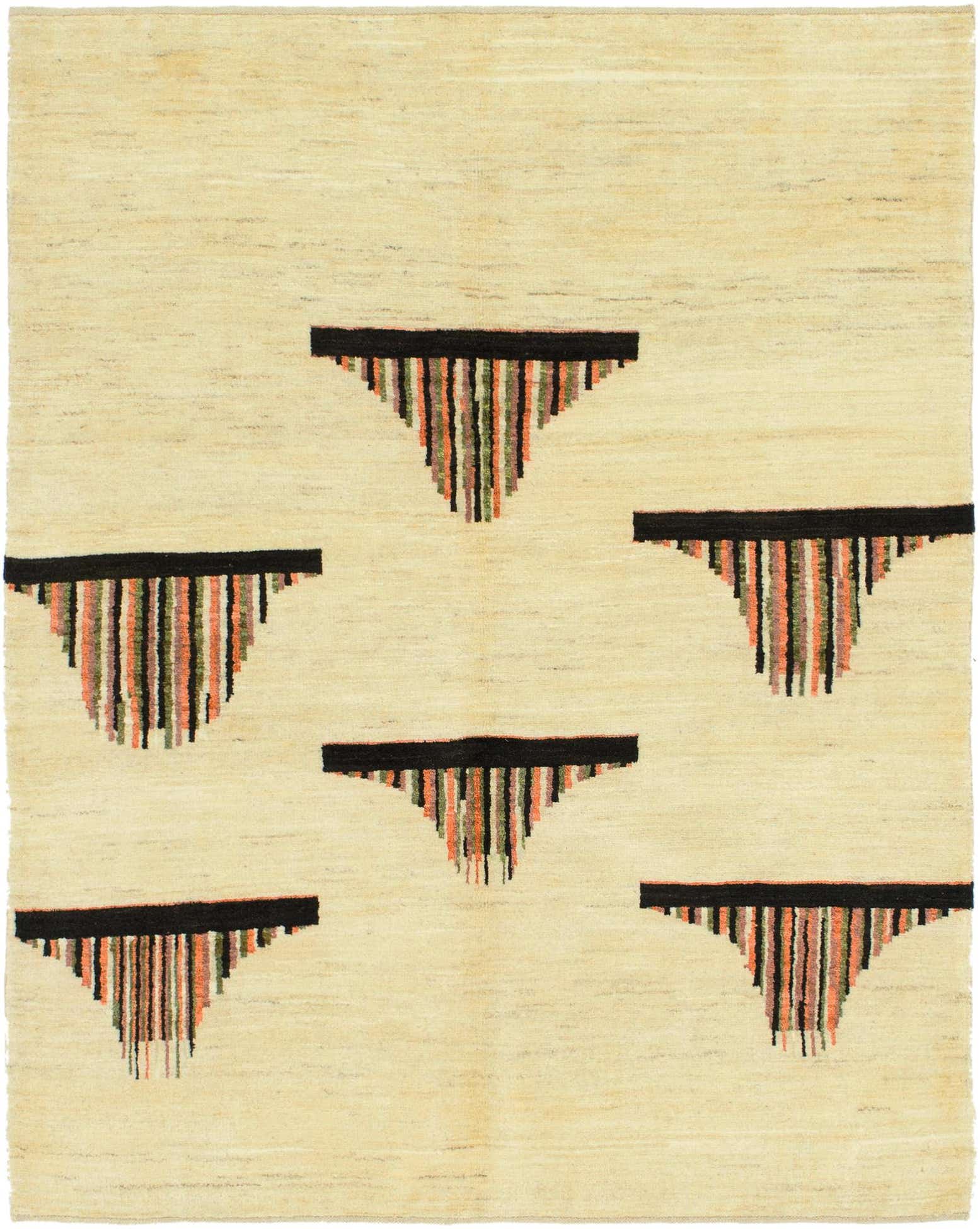 5' x 6' 6 Hand Knotted Kashkuli Gabbeh Wool Rug