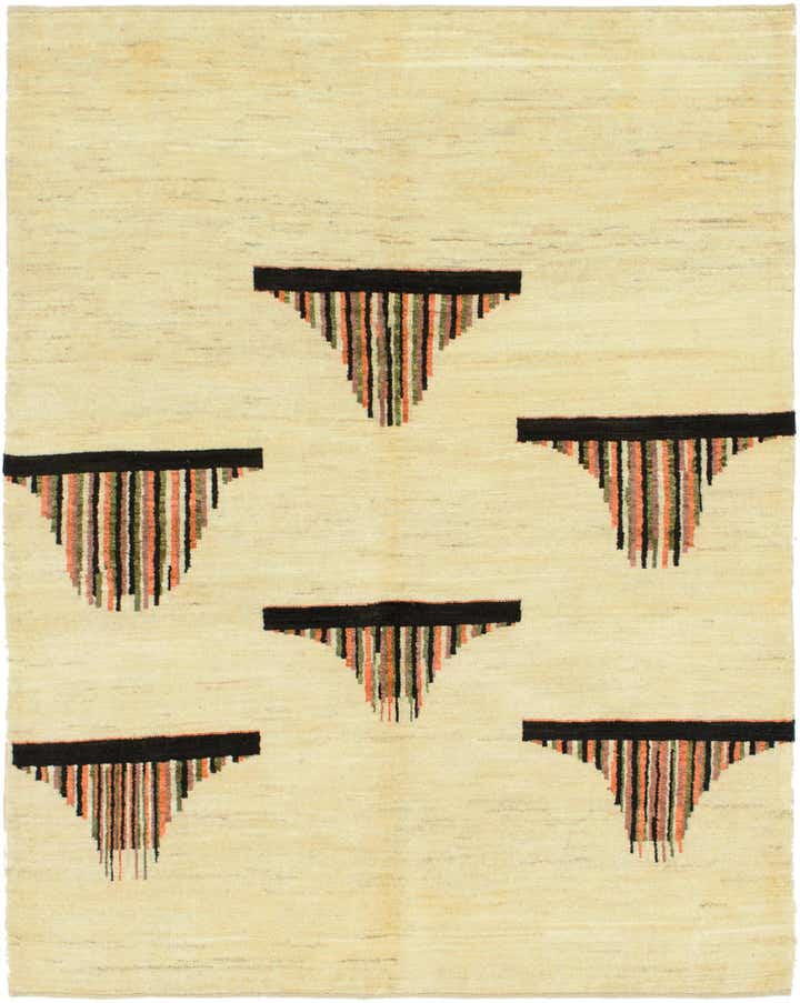 5' x 6' 6 Hand Knotted Kashkuli Gabbeh Wool Rug