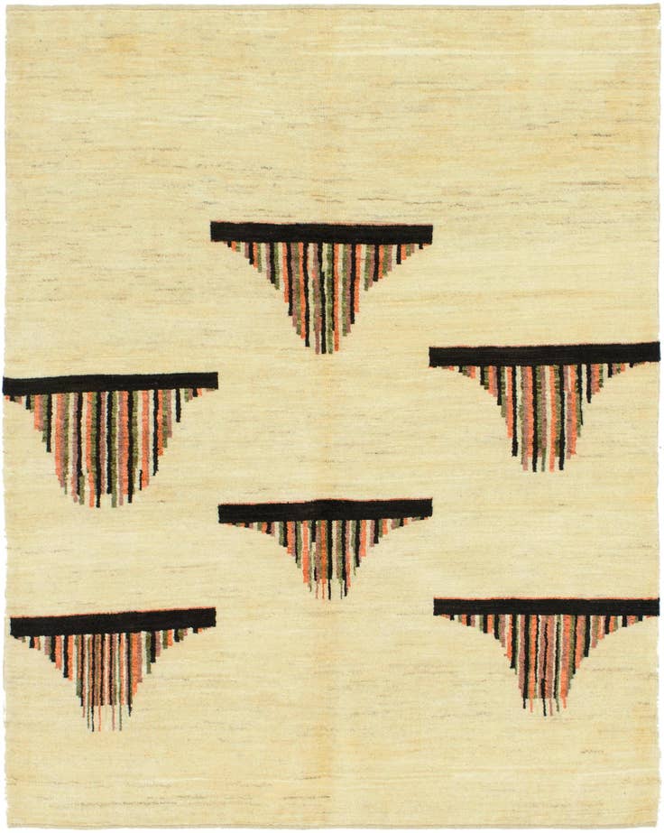 Detail image of 5' x 6' 6 Hand Knotted Kashkuli Gabbeh Wool Rug