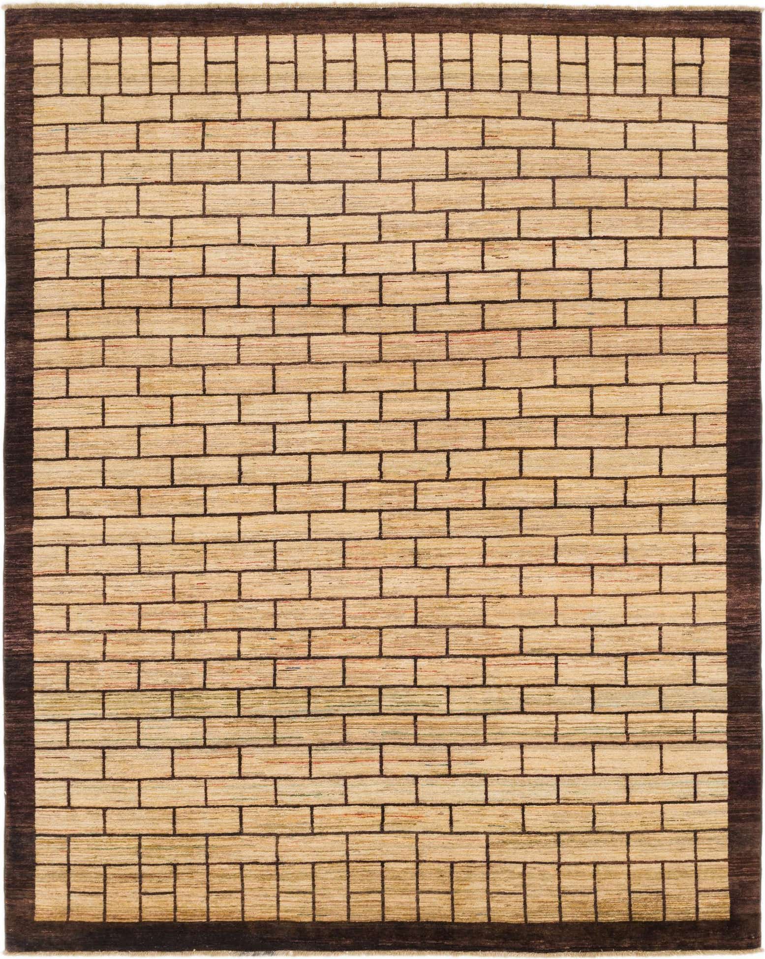 8' x 10' 3 Hand Knotted Kashkuli Gabbeh Wool Rug