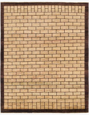 8' x 10' 3 Hand Knotted Kashkuli Gabbeh Wool Rug