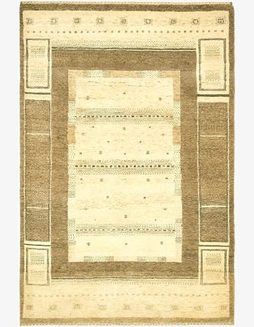 4' x 6' 2 Hand Knotted Kashkuli Gabbeh Wool Rug