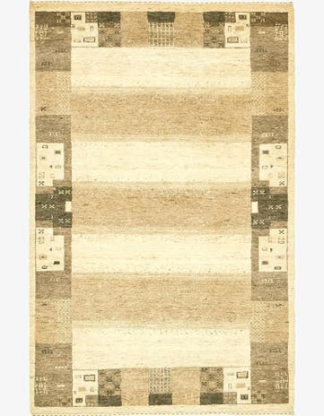 4' x 6' Hand Knotted Kashkuli Gabbeh Wool Rug