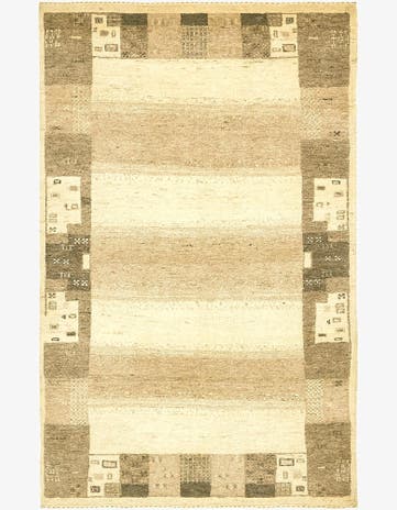 3' 10 x 6' Hand Knotted Kashkuli Gabbeh Wool Rug