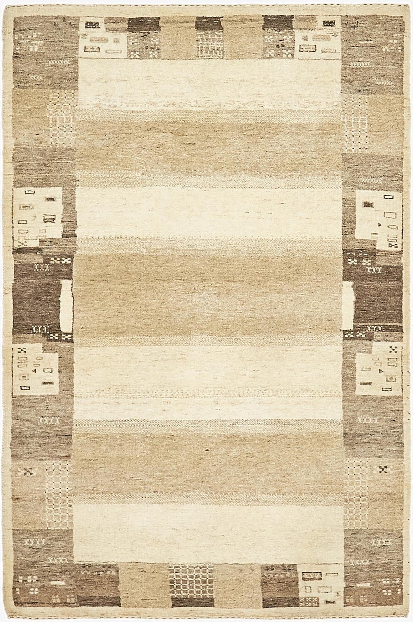 3' 10 x 6'  Hand Knotted Kashkuli Gabbeh Wool Rug
