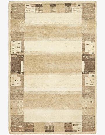 3' 10 x 6' Hand Knotted Kashkuli Gabbeh Wool Rug