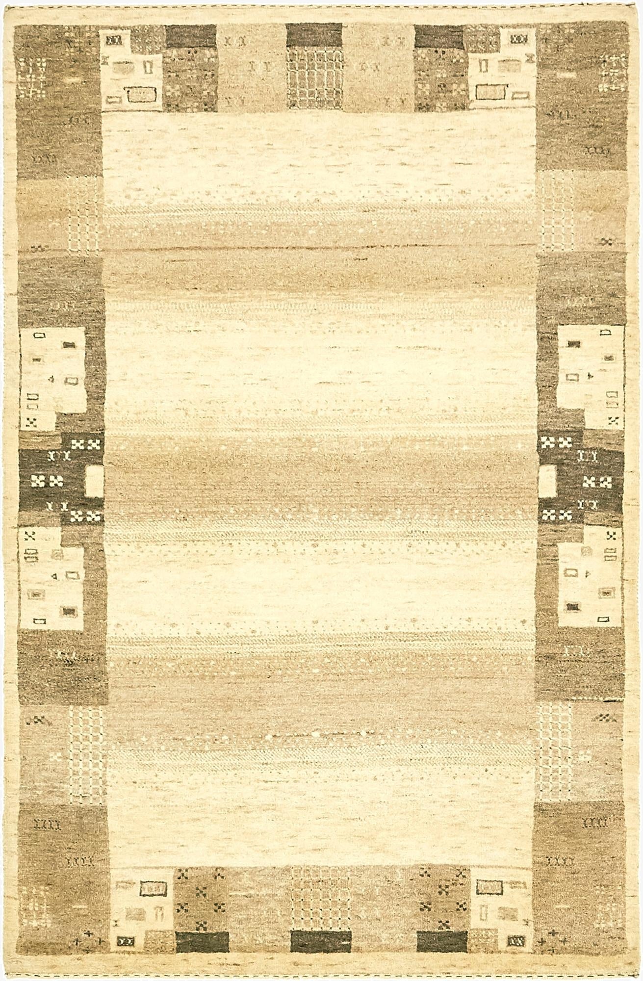 3' 10 x 6'  Hand Knotted Kashkuli Gabbeh Wool Rug