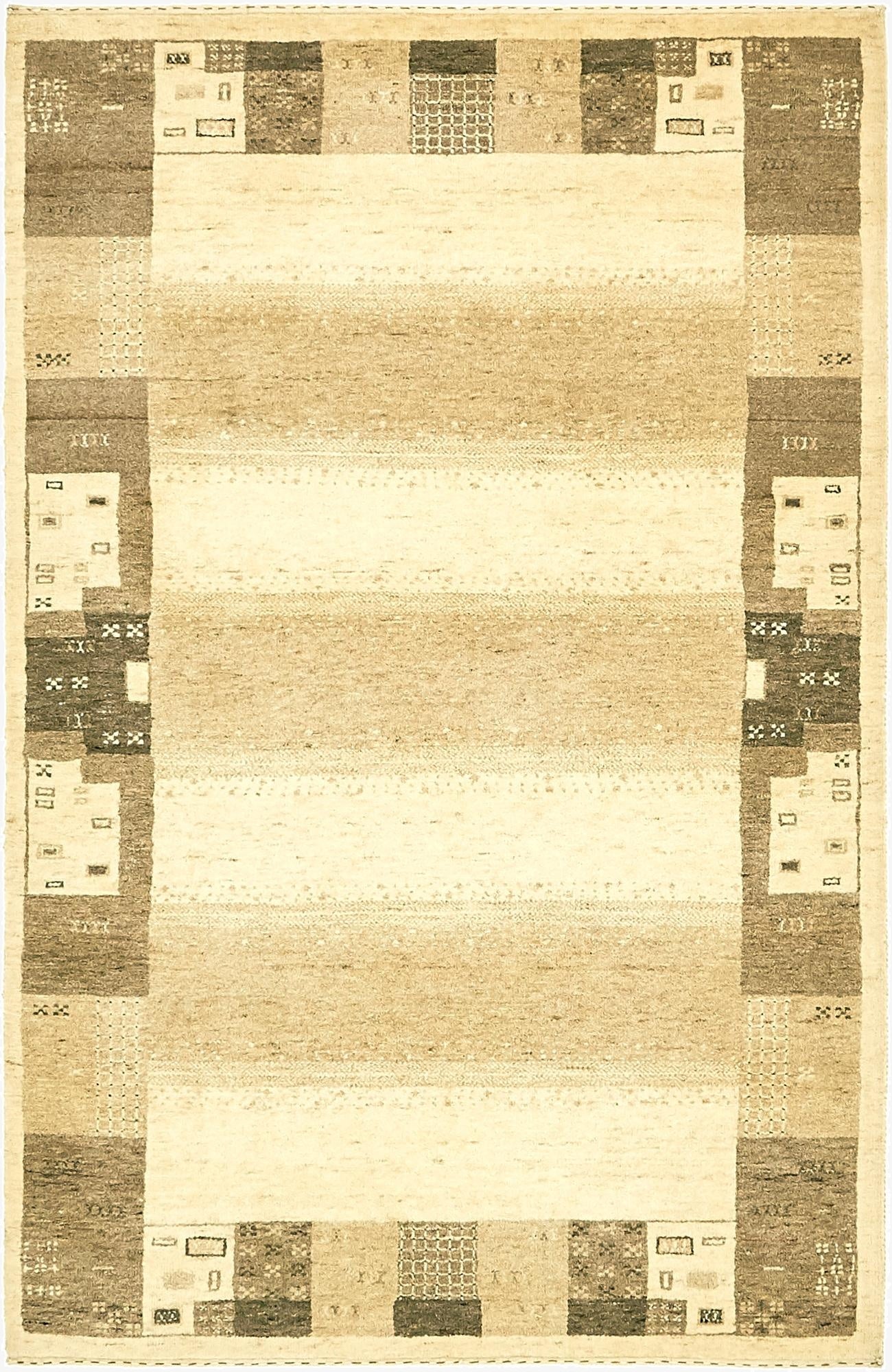 3' 10 x 6'  Hand Knotted Kashkuli Gabbeh Wool Rug