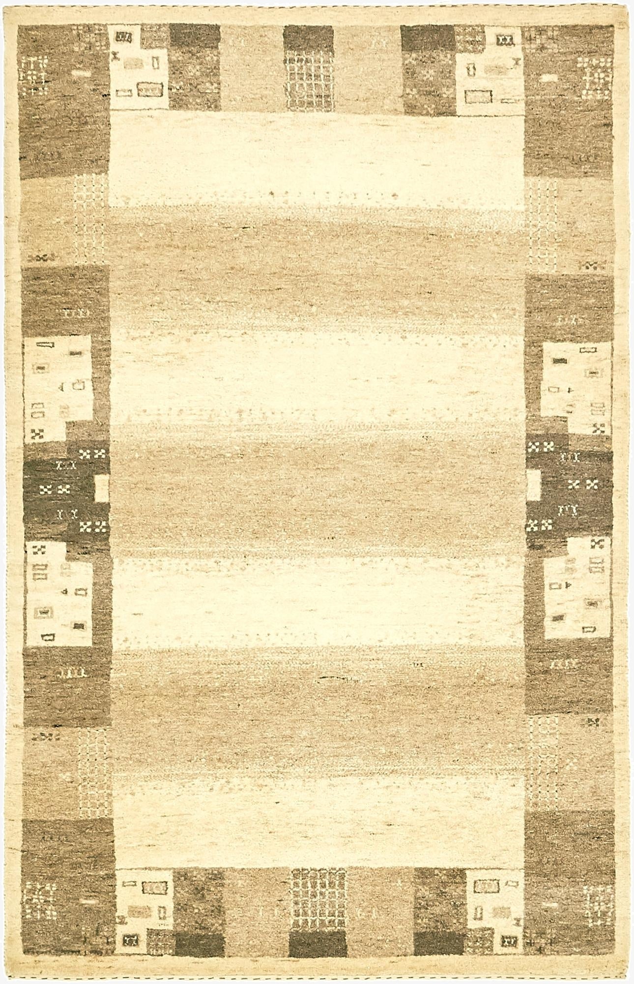 3' 10 x 6'  Hand Knotted Kashkuli Gabbeh Wool Rug