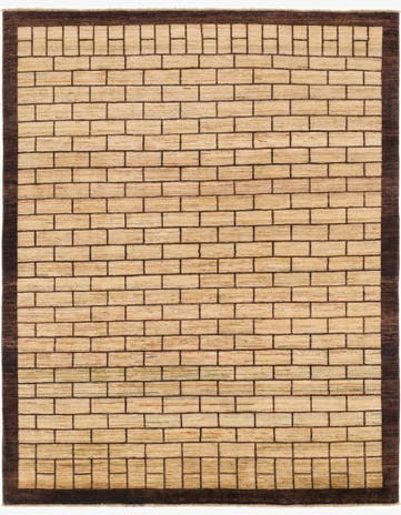 8' x 10' 3 Hand Knotted Kashkuli Gabbeh Wool Rug