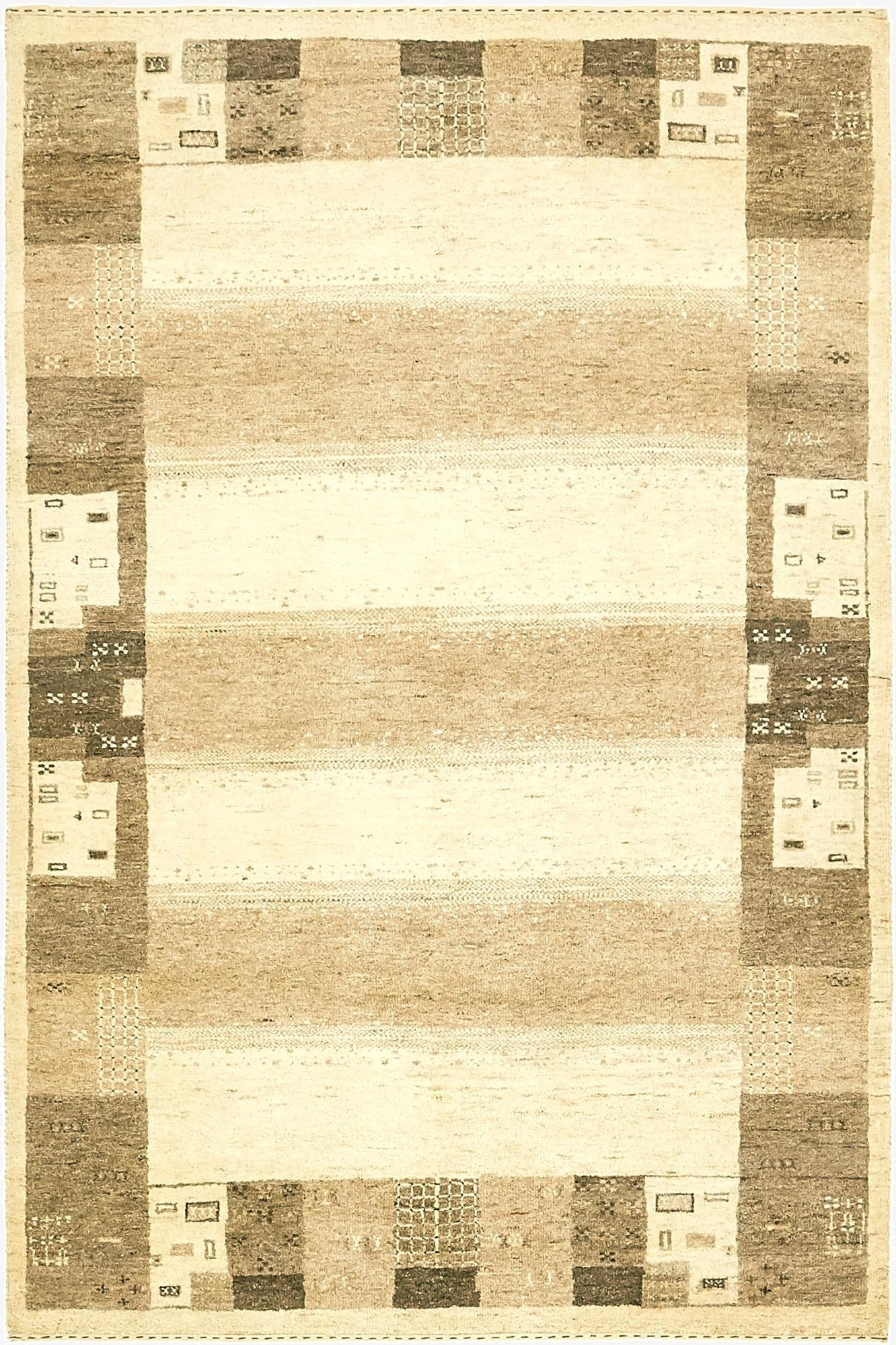 4' x 5' 9  Hand Knotted Kashkuli Gabbeh Wool Rug