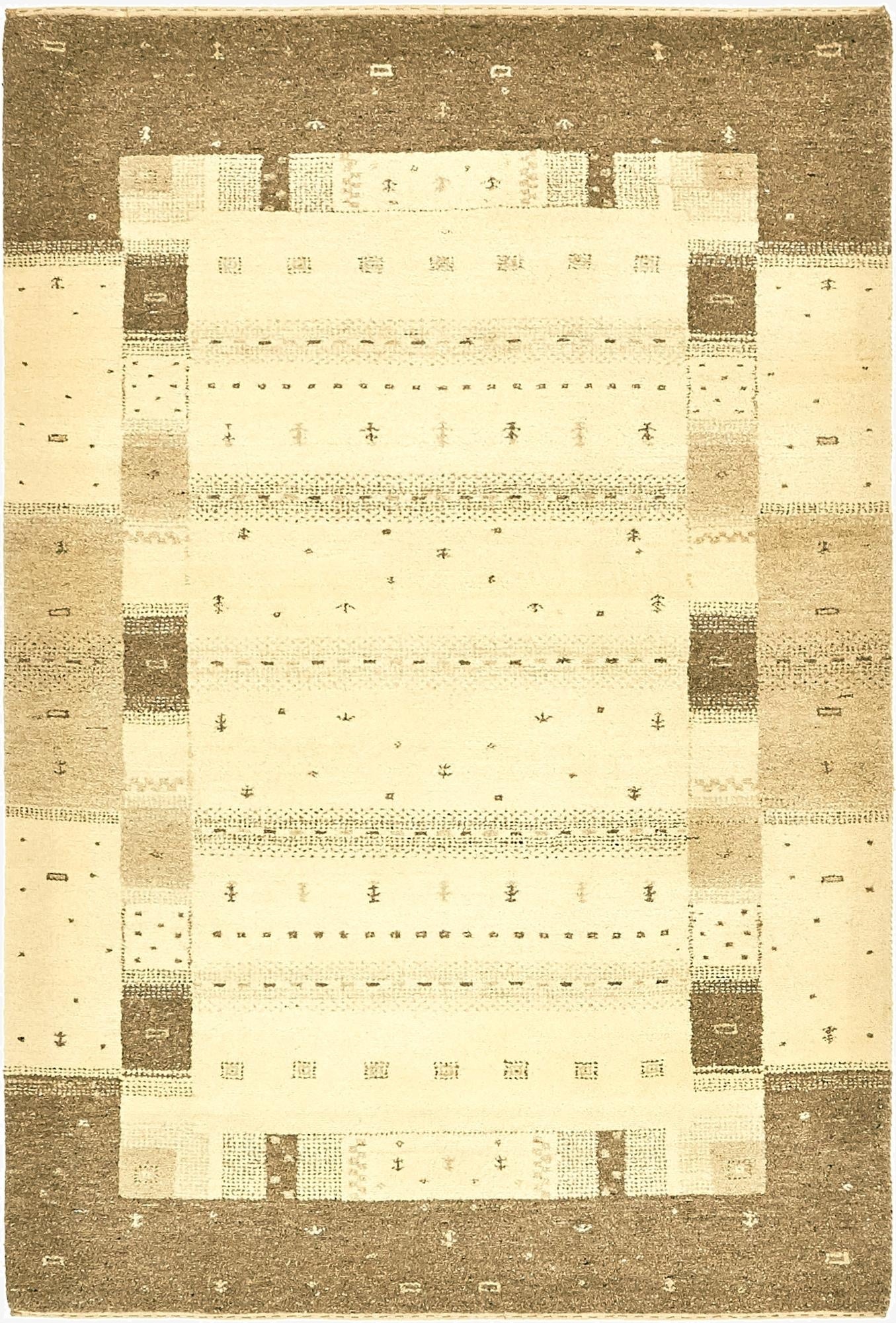 4' x 6'  Hand Knotted Kashkuli Gabbeh Wool Rug