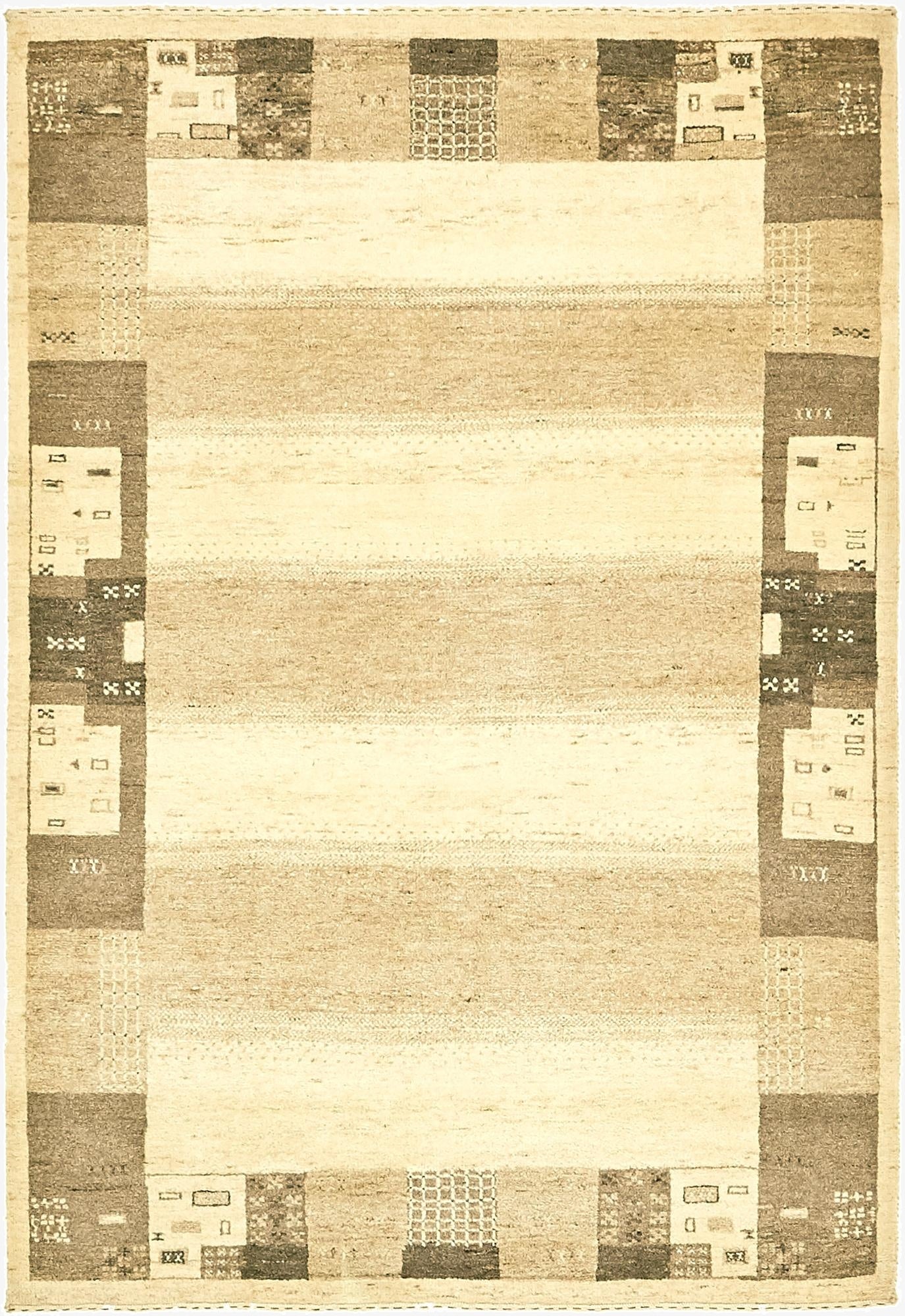 4' x 6'  Hand Knotted Kashkuli Gabbeh Wool Rug