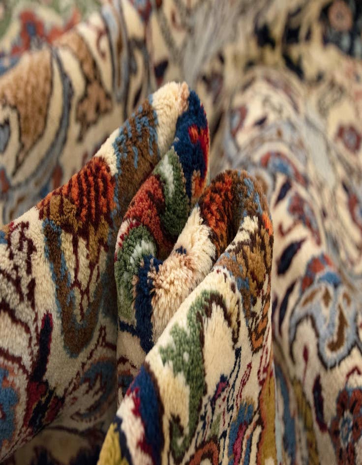 Detail image of 9' 5 x 12' 6 Hand Knotted Kashmar Persian Wool Rug