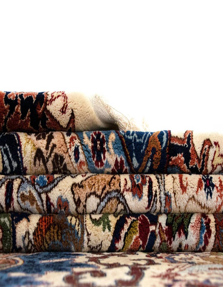 Detail image of 9' 5 x 12' 6 Hand Knotted Kashmar Persian Wool Rug