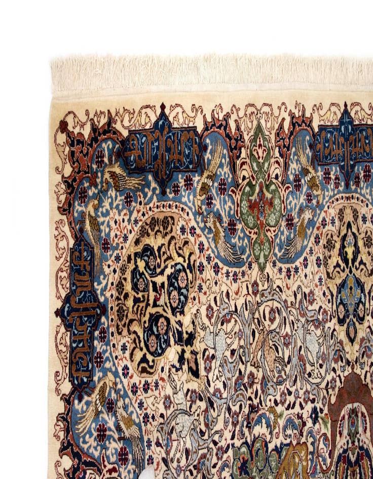 Detail image of 9' 5 x 12' 6 Hand Knotted Kashmar Persian Wool Rug