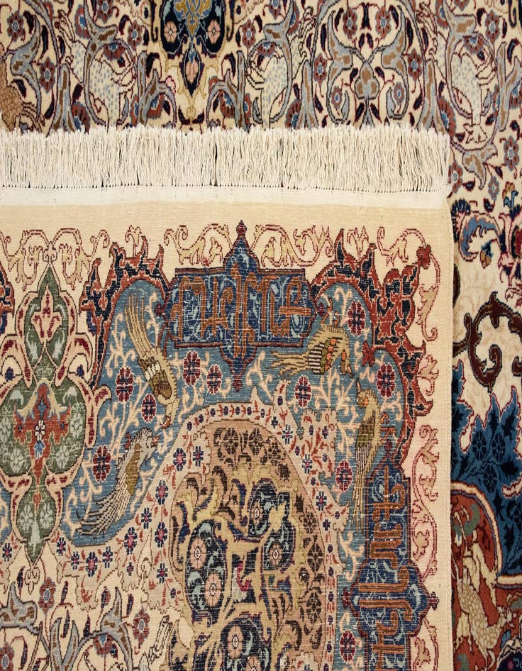 Detail image of 9' 5 x 12' 6 Hand Knotted Kashmar Persian Wool Rug