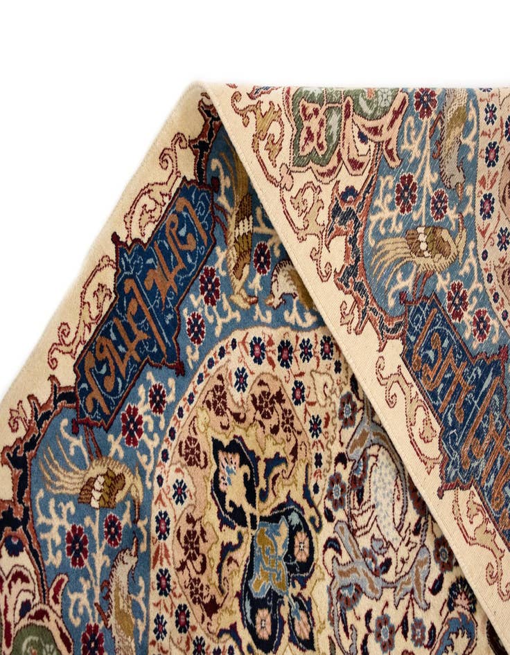 Detail image of 9' 5 x 12' 6 Hand Knotted Kashmar Persian Wool Rug