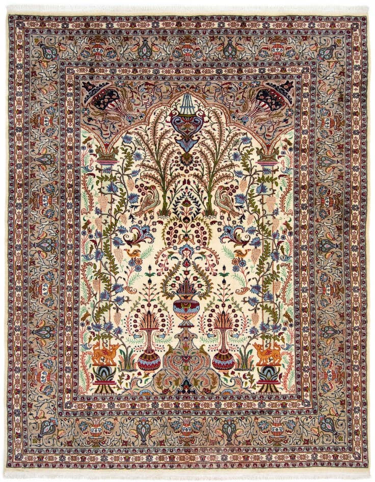 Detail image of 8' 2 x 11' 3 Hand Knotted Kashmar Persian Wool Rug