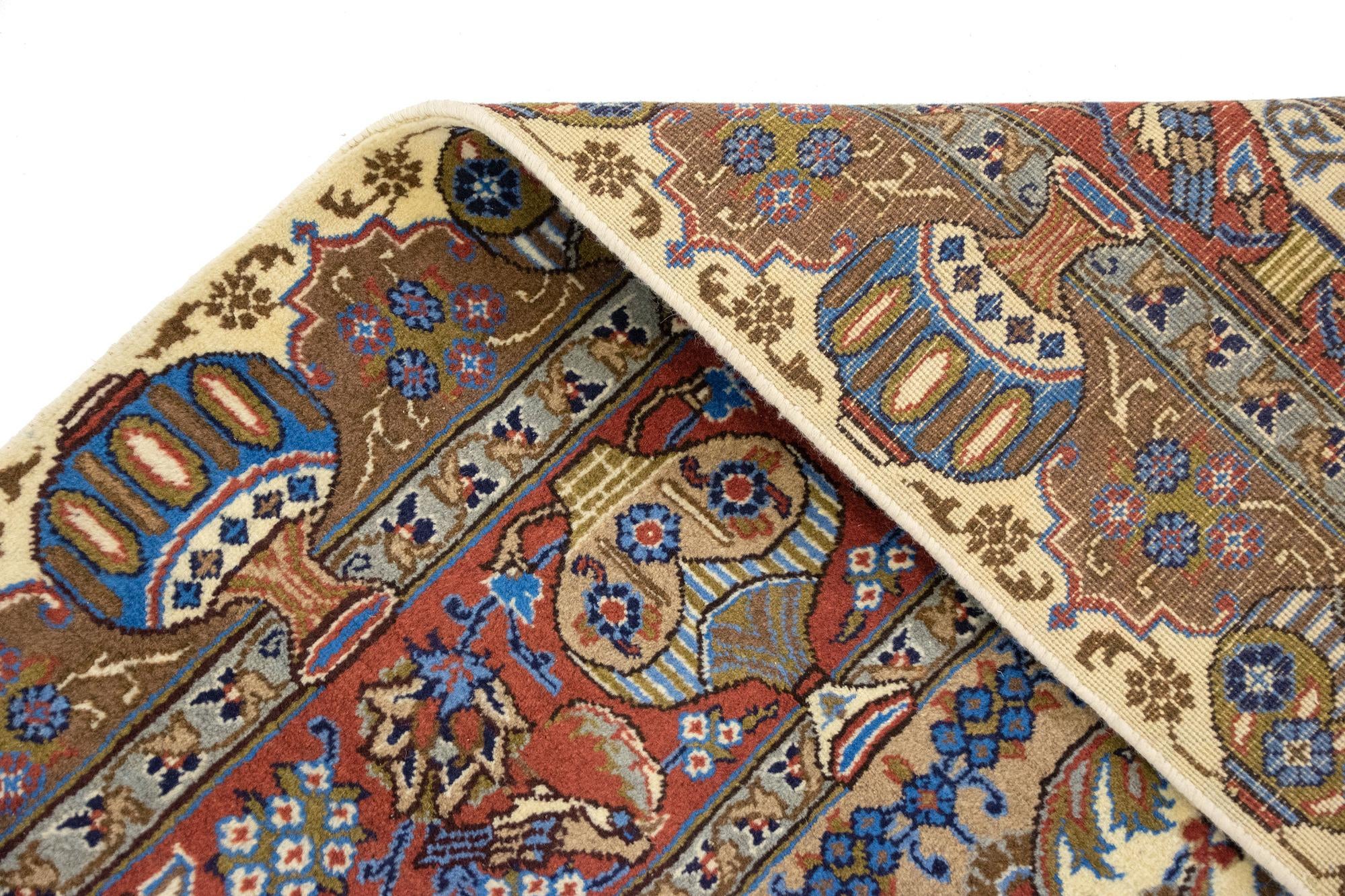 8' 2 x 11' 9 Hand Knotted Kashmar Persian Wool Rug