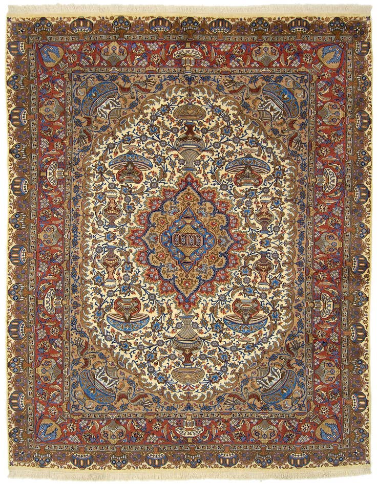 Detail image of 8' 2 x 11' 9 Hand Knotted Kashmar Persian Wool Rug
