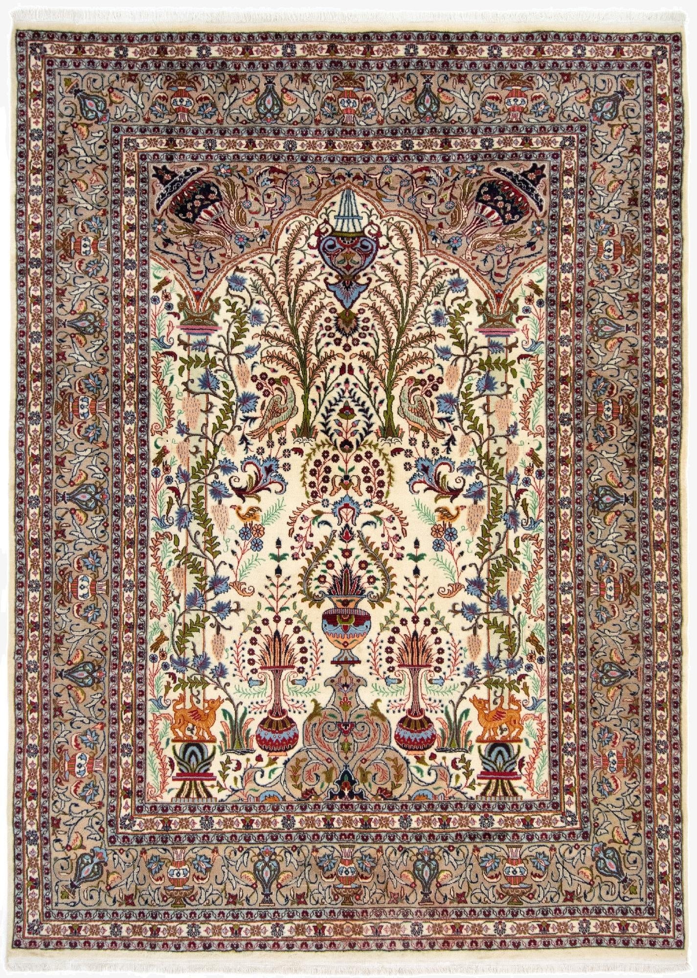 8' 2 x 11' 3  Hand Knotted Kashmar Persian Wool Rug