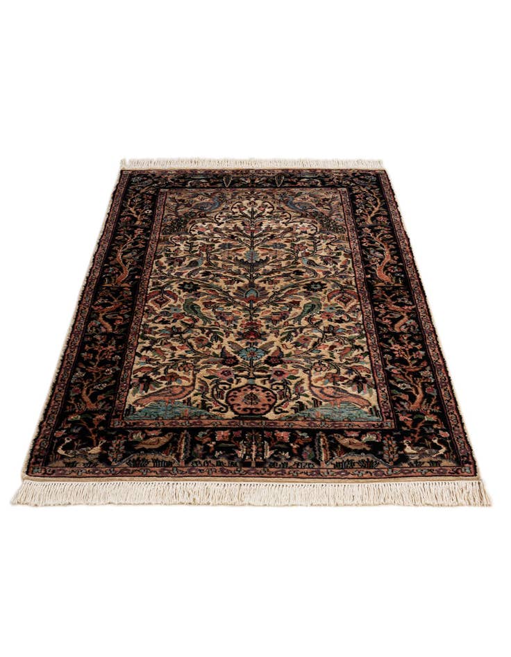 Detail image of 3' 1 x 5' 1 Hand Knotted Kashmir Oriental Rug