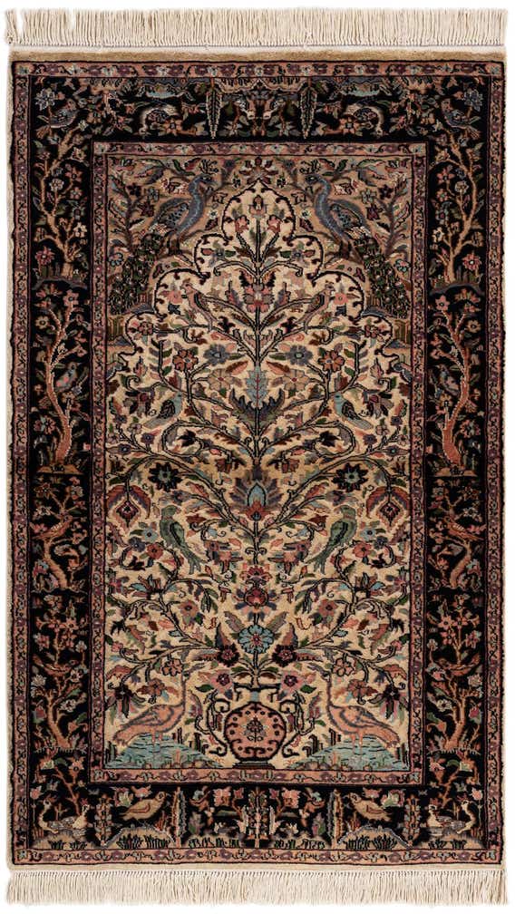 3' 1 x 5' 1 Hand Knotted Kashmir Oriental Rug