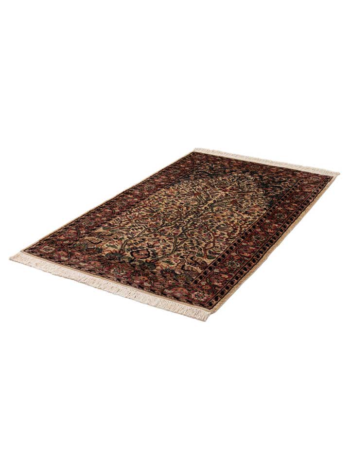 3' 2 x 5' 3 Hand Knotted Kashmir Oriental Rug