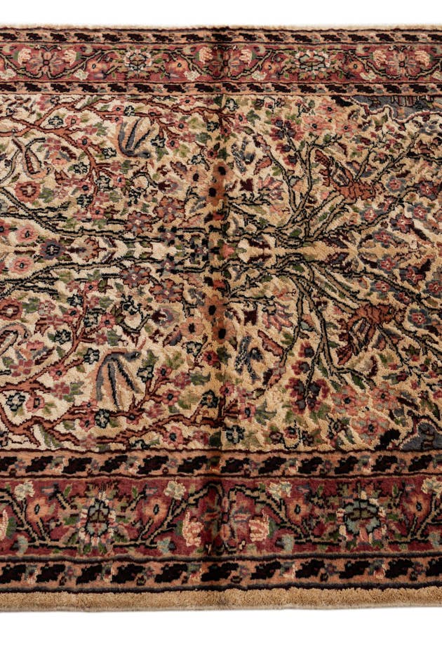 Detail image of 3' 2 x 5' 3 Hand Knotted Kashmir Oriental Rug