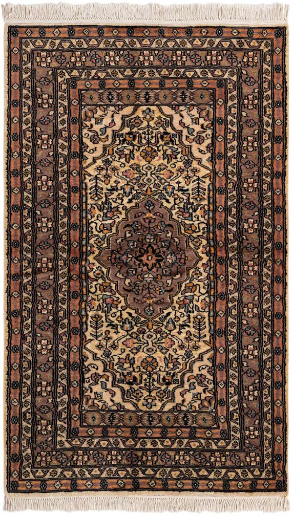 3' 2 x 5' 2 Hand Knotted Kashmir Oriental Rug