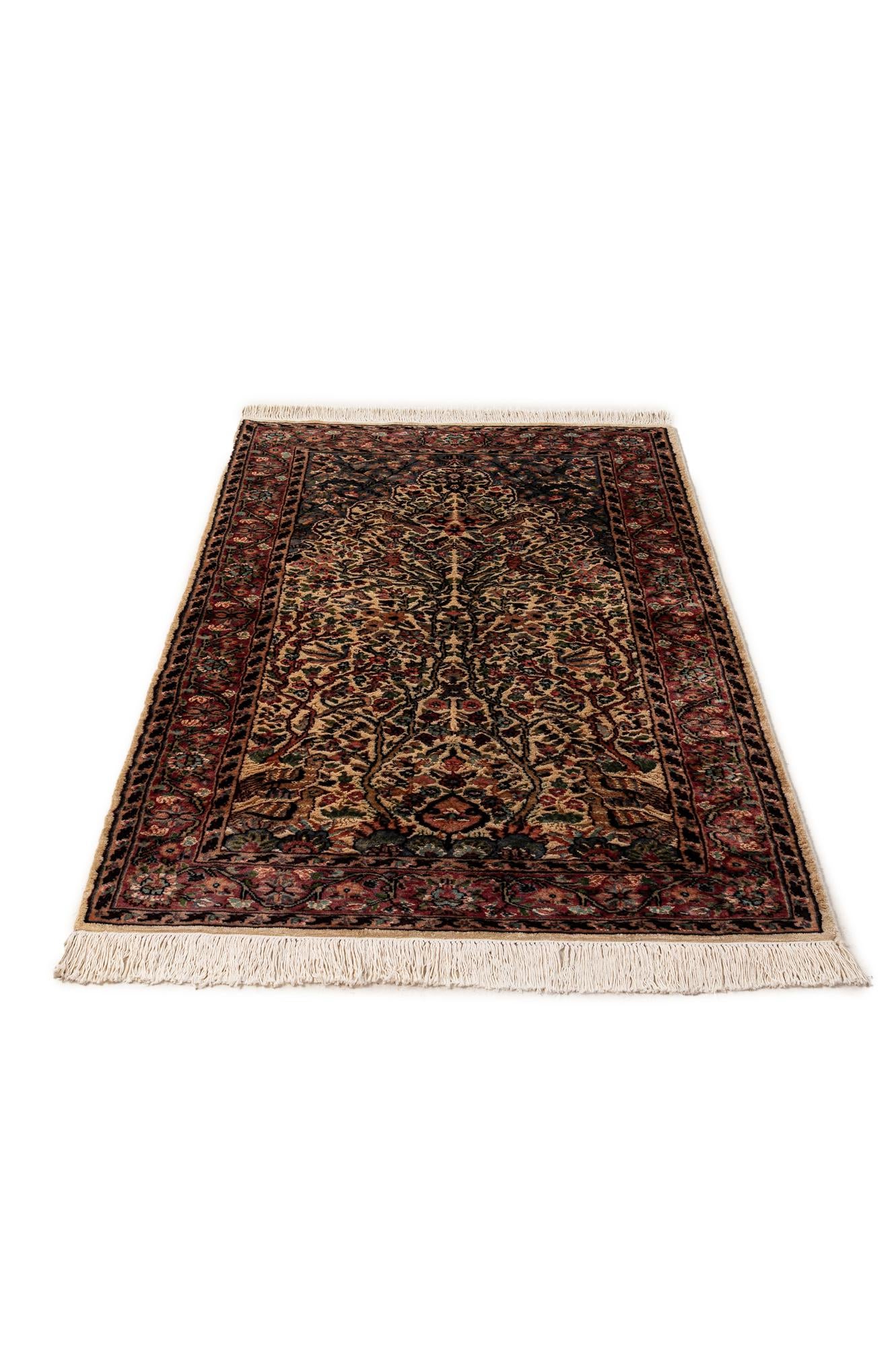 3' 2 x 5' 3 Hand Knotted Kashmir Oriental Rug